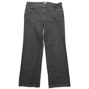 Eileen Fisher Carbon Slim Fit Full Length Organic Cotton Stretch Jeans Size 16